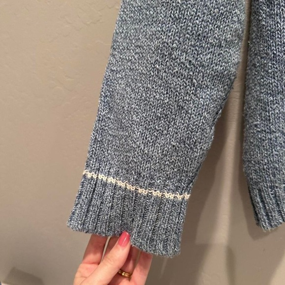 Cotton Country Blue Ski Bum Sweater Size Medium Winter Holiday Christmas - Picture 5 of 7
